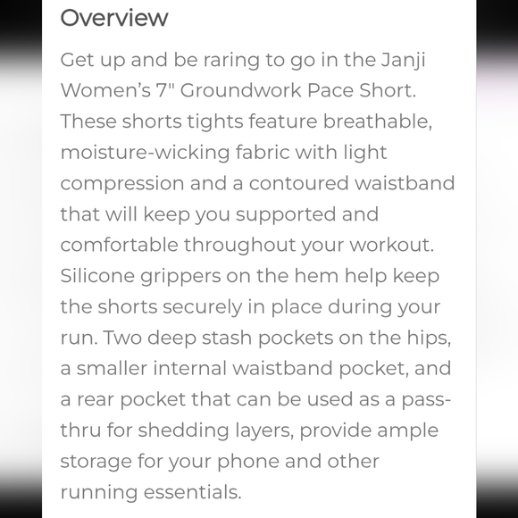 Janji Women’s 7″ Groundwork Pace Short Batik Puple - Picture 5 of 11